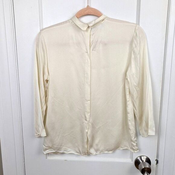 Vince | Women's 3/4 Sleeve Silk Blouse Size Small - Picture 2 of 10